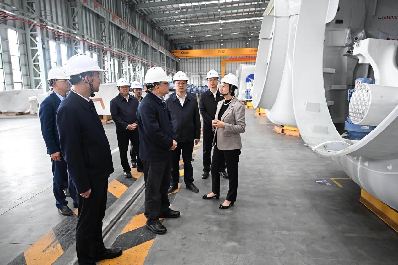 湖南省委书记沈晓明到湖南龙八国际风电有限公司调研
